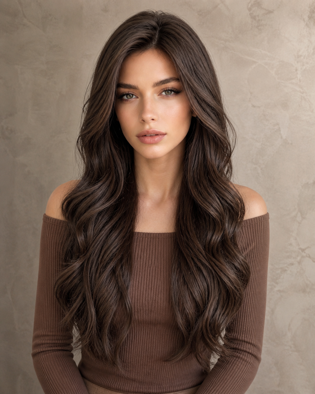 Espresso Wave | Long Layered Wavy Wig without Fringe