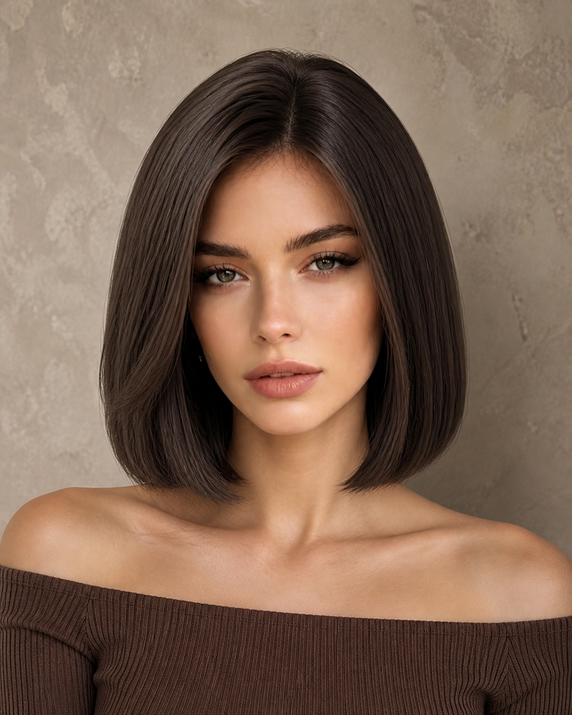 Cocoa Charm | Sleek Center-Parted Bob Wig