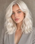Ice Velvet | Mid-Length Wavy Platinum Wig