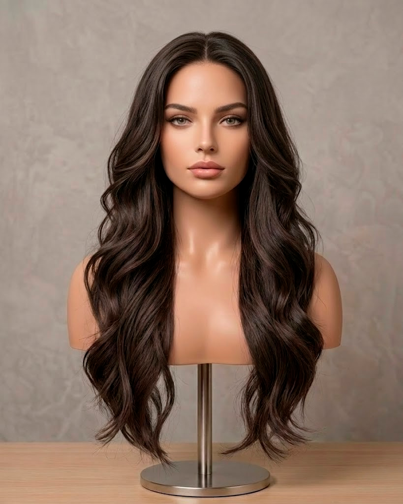 Espresso Wave | Long Layered Wavy Wig without Fringe