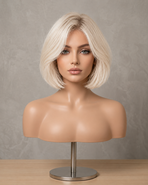 Cloud Velvet | Voluminous Platinum Layered Bob Wig