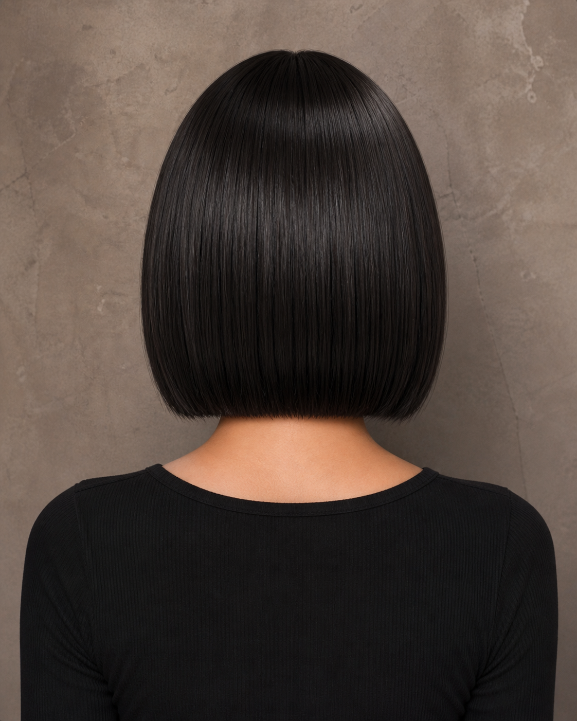Onyx Chic | Classic Parisian Bob Wig with Fringe