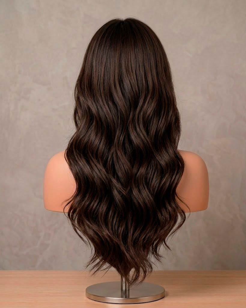 Espresso Wave | Long Layered Wavy Wig without Fringe