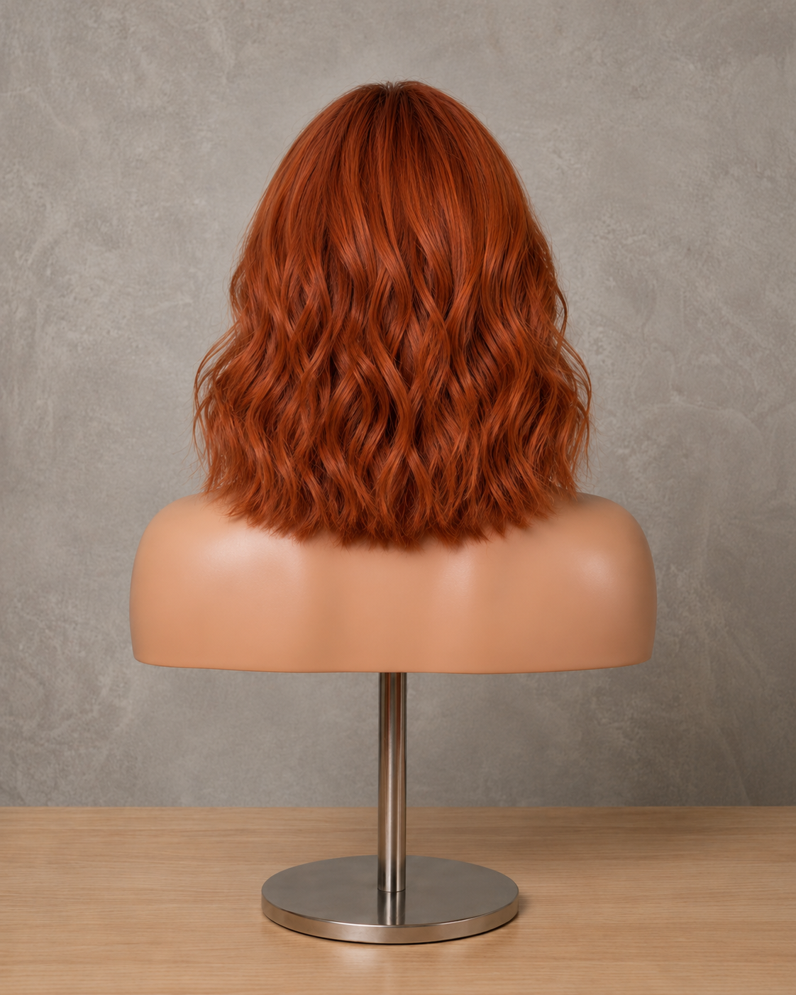 Amber Mist | Mid-Length Layered Copper Wig with Fringe