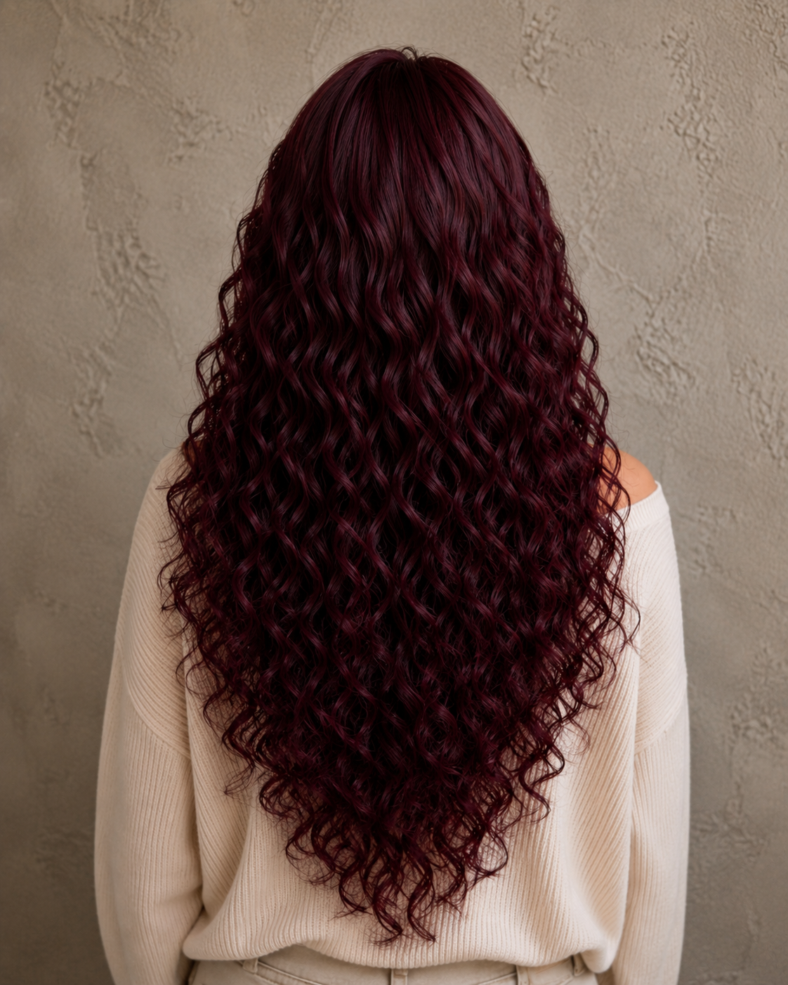 Royal Merlot | Ultra-Long Deep Curly Wig with Fringe