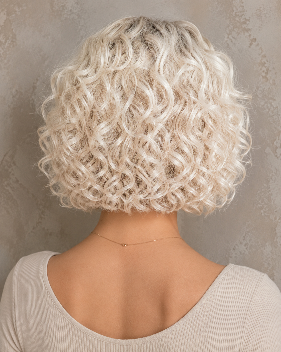 Frost Ripple | Short Voluminous Curly Platinum Wig